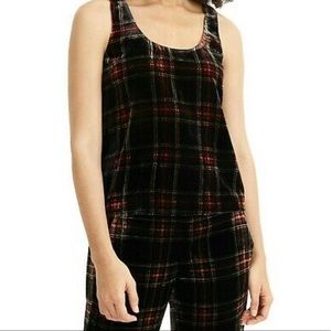 🆕 J. Crew Velvet Plaid Sleeveless Top